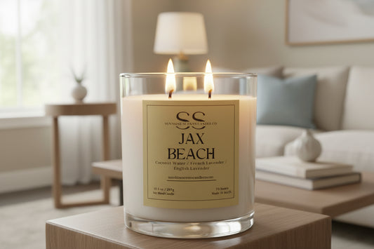 Jax Beach Scented Candle – 10.5 oz | Non-Toxic & Phthalate-Free