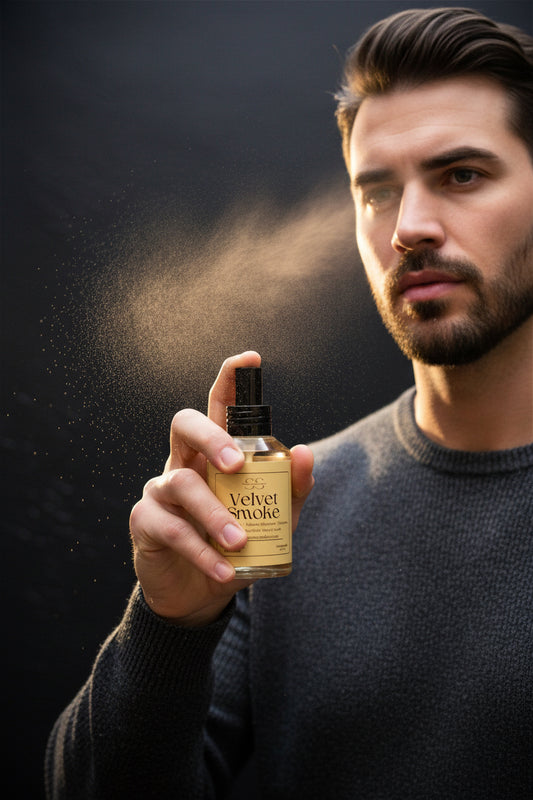 Velvet Smoke Body Mist - Warm Tobacco & Vanilla Body Spray 4oz