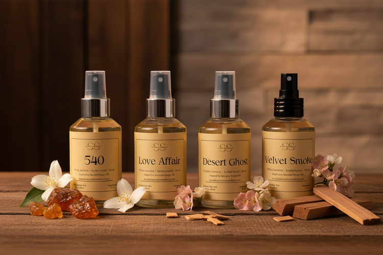 Body Mists - 540, Love Affair, Desert Ghost, Velvet Smoke