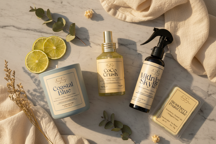 Customer Favorites - Best-Selling SunShine Scents Candle Co. products including candles, body mists, room sprays and more