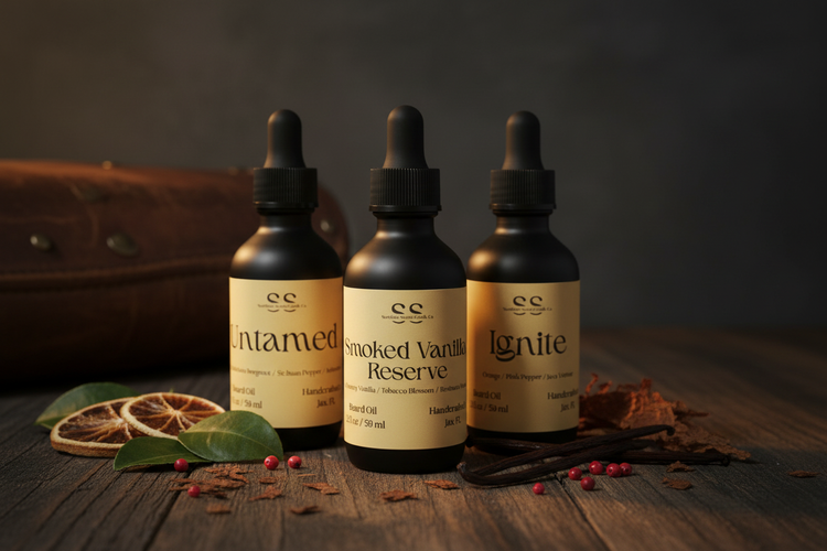 Beard Care Collection - Luxury Beard Oils Untamed, Smoked Vanilla Reserve, Ignite