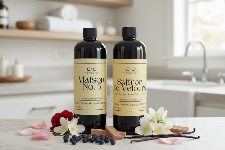 Laundry Care Collection - Luxury Scented Laundry Detergent Maison No. 5 and Saffron De Velours