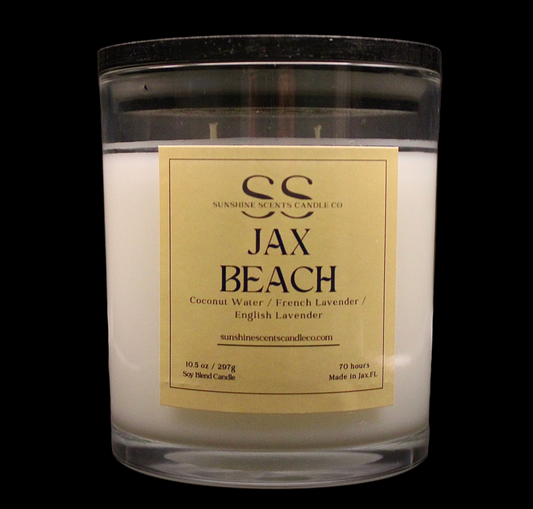 Jax Beach Scented Candle – 10.5 oz | Non-Toxic & Phthalate-Free