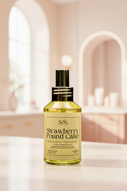 Strawberry Pound Cake Body Mist - Sweet Vanilla Dessert Fragrance (4oz)
