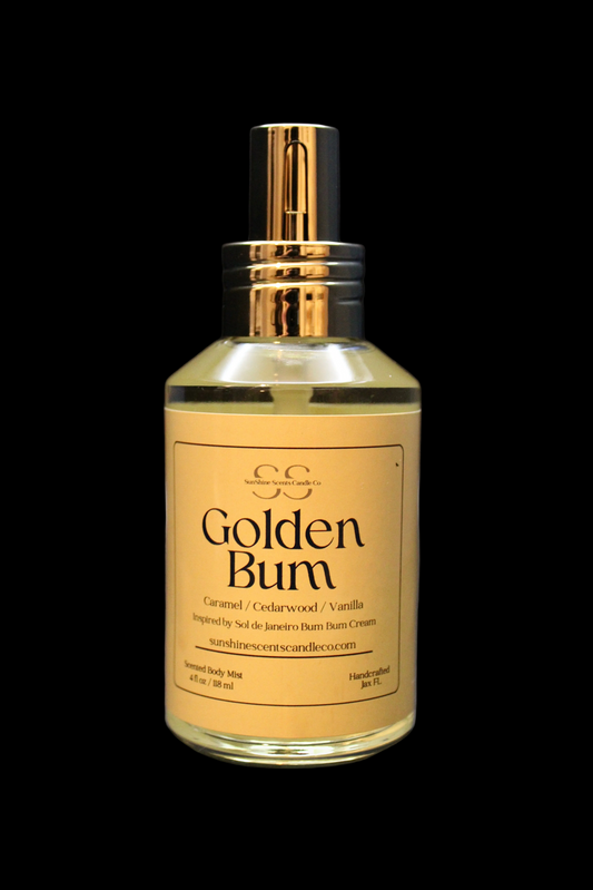 Golden Bum Body Mist - Warm Pistachio Vanilla & Caramel Body Spray 4oz