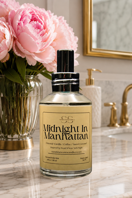 Midnight in Manhattan Body Mist - Dark Floral & Warm Vanilla Fragrance (4oz)